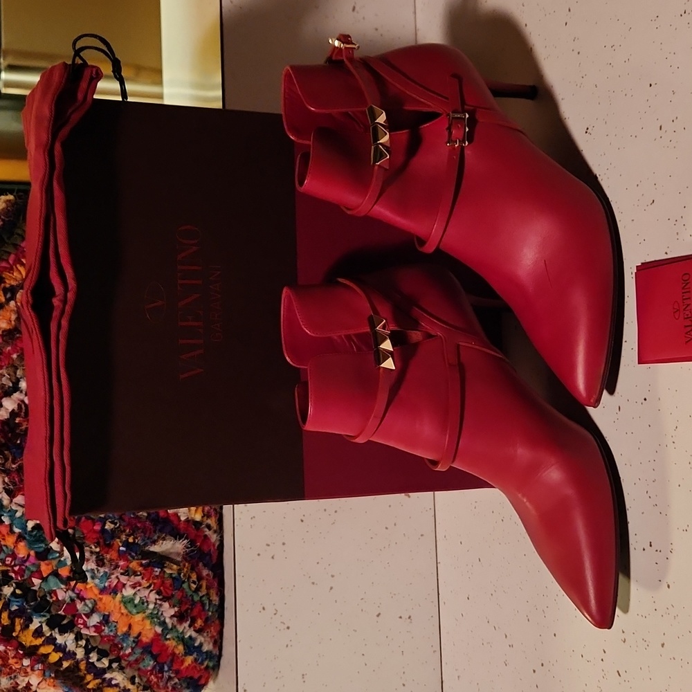 Valentino Red Rock Stud Boots